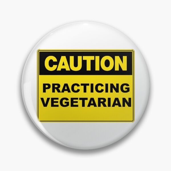 Item preview, Caution: Practicing Vegetarian designed and sold by RuthandRose.