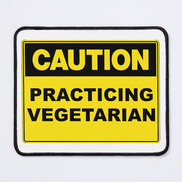 Item preview, Caution: Practicing Vegetarian designed and sold by RuthandRose.