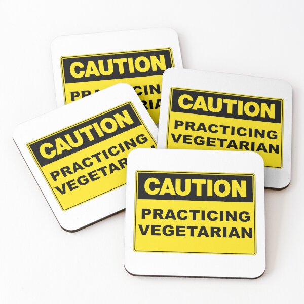 Item preview, Caution: Practicing Vegetarian designed and sold by RuthandRose.