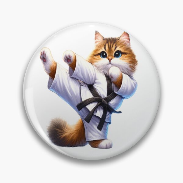 Item preview, Karate Cat | Adorable Fluffy Cat | Karate Black Belt designed and sold by Chic-Fun.