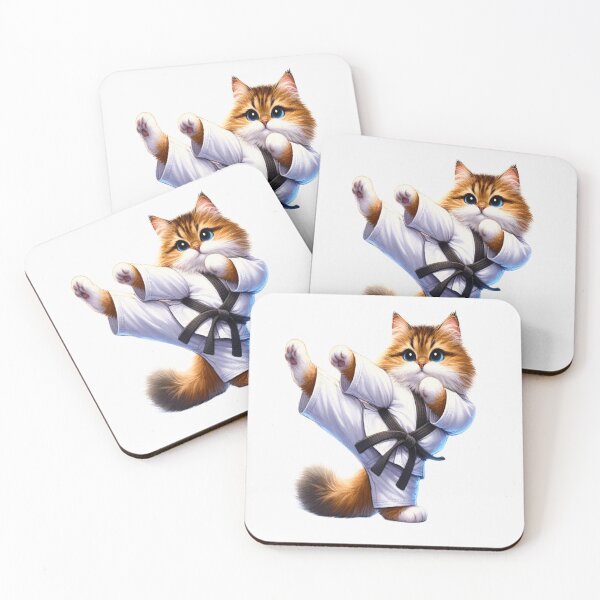 Item preview, Karate Cat | Adorable Fluffy Cat | Karate Black Belt designed and sold by Chic-Fun.