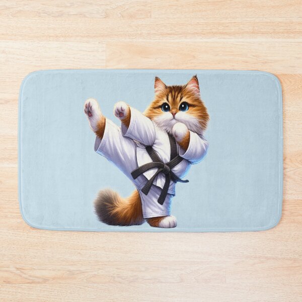 Item preview, Karate Cat | Adorable Fluffy Cat | Karate Black Belt designed and sold by Chic-Fun.