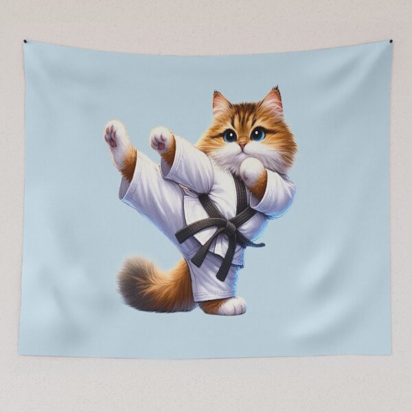 Item preview, Karate Cat | Adorable Fluffy Cat | Karate Black Belt designed and sold by Chic-Fun.