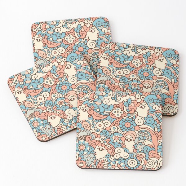 Item preview, Human face and peach blossoms complement each other in red designed and sold by ImmortalA.