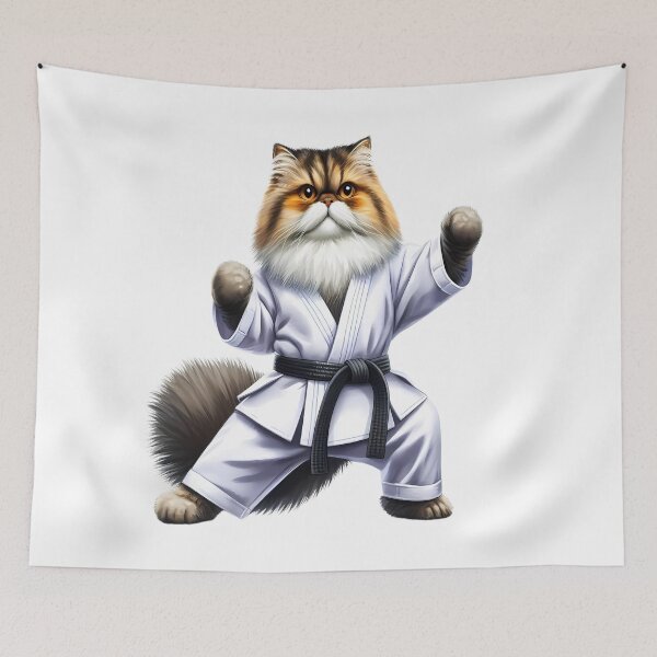 Item preview, Karate Cat | Cute Fluffy Persian Cat | Karate Black Belt designed and sold by Chic-Fun.