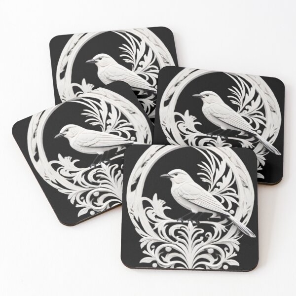 Item preview, little bird sitting and floral design designed and sold by optimusprime39.