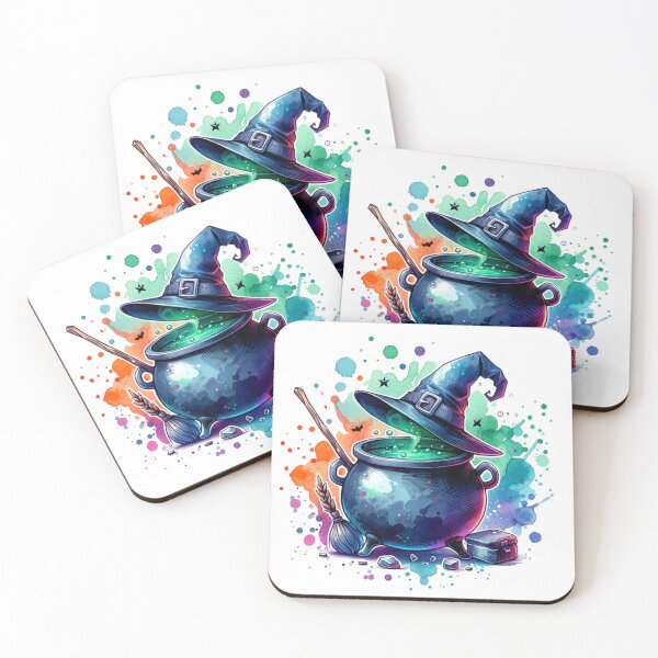Item preview, Witch's Cauldron and Hat - Magical Enchantment Art designed and sold by JesNoh.