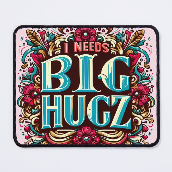 Item preview, I Needs Big Hugz, typography designed and sold by maxmaj.