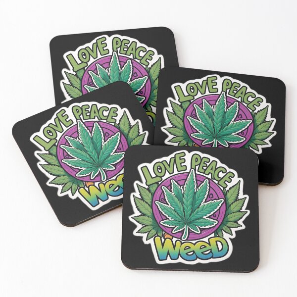 Item preview, Love, peace, weed symbol designed and sold by Heaven Welch.