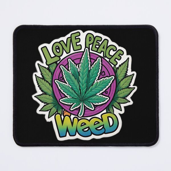 Item preview, Love, peace, weed symbol designed and sold by Heaven Welch.