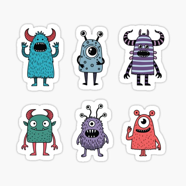 Artikel-Vorschau von Monster-Aufkleber-Set, designt und verkauft von PI-CO.