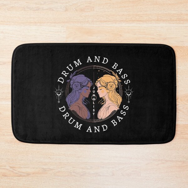 Item preview, DRUM AND BASS  - 2 Ladies (white/purple/yellow) designed and sold by Discothreadz.