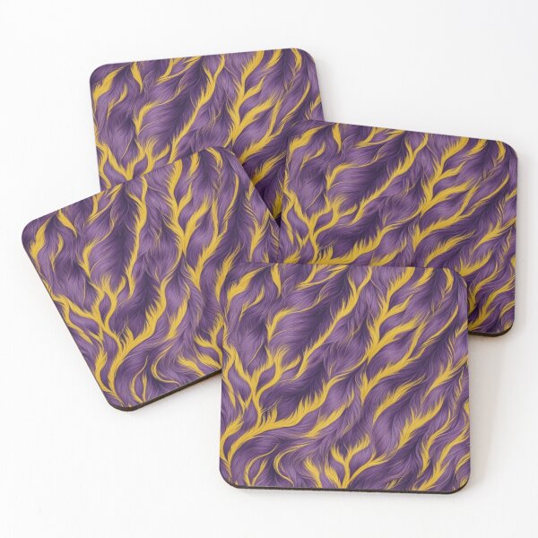 Item preview, Abstract Purple and Gold Feather Pattern designed and sold by calibrit.