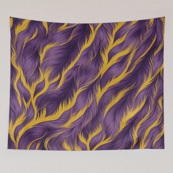 Item preview, Abstract Purple and Gold Feather Pattern designed and sold by calibrit.