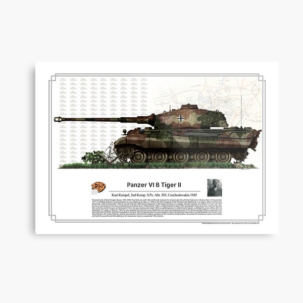 Panzer VI B Tiger II - Kurt Knispel 1945 Metal Print
