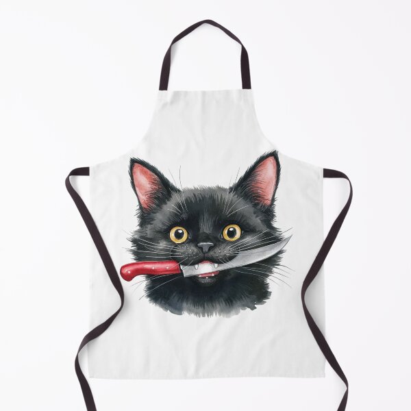 Item preview, Cute Black Cat With Knife designed and sold by nimmitrends.