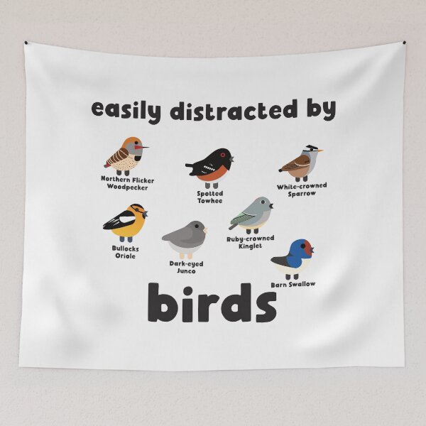 Item preview, Easily distracted by birds 3 designed and sold by harwalan.