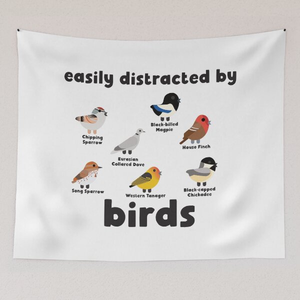Item preview, Easily distracted by birds 4 designed and sold by harwalan.