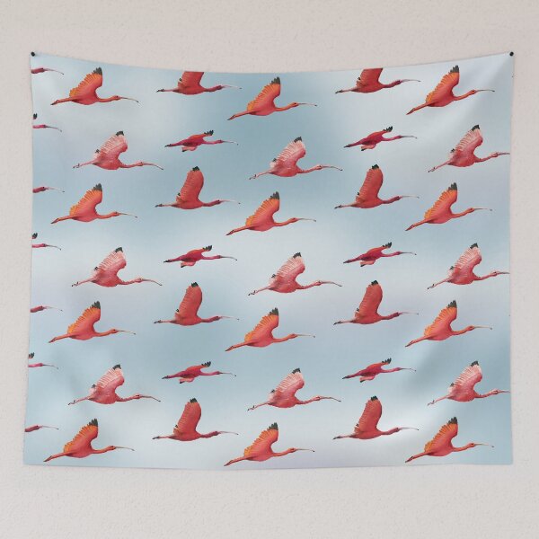 Item preview, Red Ibis birds in flight designed and sold by milenab.