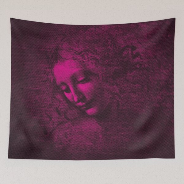 Item preview, La Scapigliata / The Lady with Dishevelled Hair /  Leonardo da Vinci / Version Pinkish Purple designed and sold by pelagio.