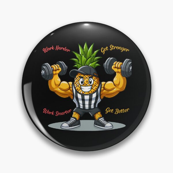 Item preview, Work Harder Get Stronger - Cute Pineapple Workout designed and sold by Digi-Bay.