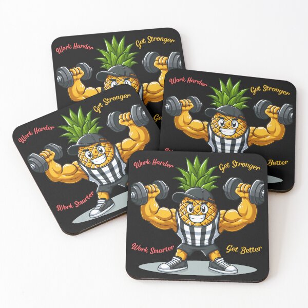 Item preview, Work Harder Get Stronger - Cute Pineapple Workout designed and sold by Digi-Bay.