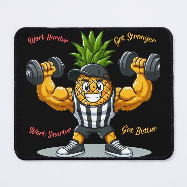 Item preview, Work Harder Get Stronger - Cute Pineapple Workout designed and sold by Digi-Bay.