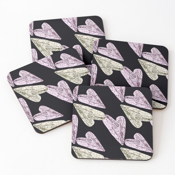 Item preview, Hand Drawn Pink Gold Hearts designed and sold by Victoria Rose.