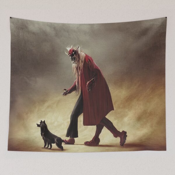 Item preview, A Demon Walking His Dog I designed and sold by BurningCity.