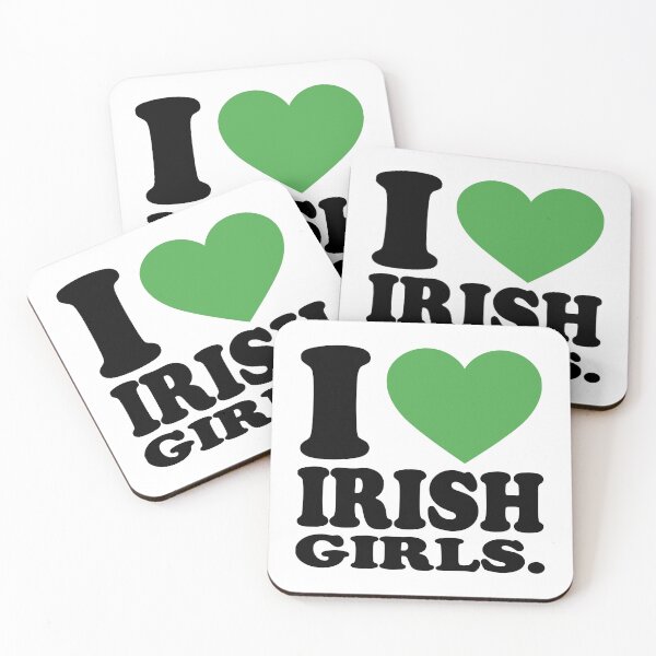 Item preview, I LOVE IRISH GIRLS. BLACK COLOR DESIGN designed and sold by Rejiboustarts.
