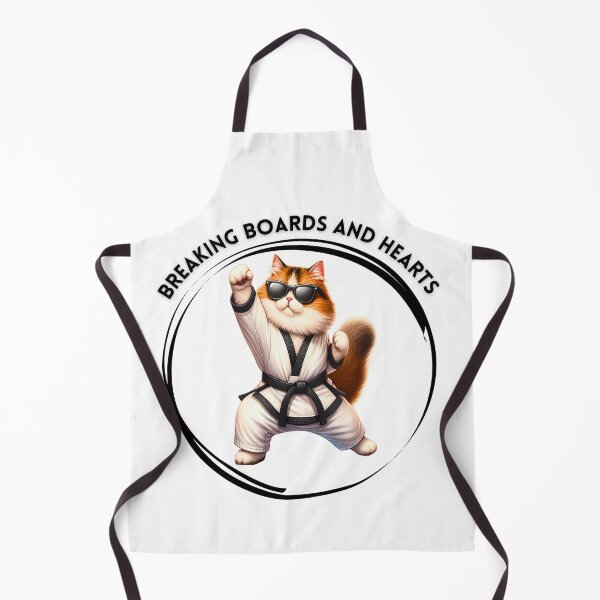Item preview, Breaking Boards And Hearts | Cute Fluffy Karate Cat designed and sold by Chic-Fun.