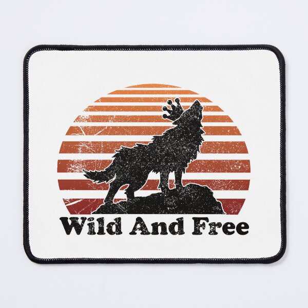 Item preview, Wolf With Crown Red Vaporwave Sun Wild And Free designed and sold by TheRainFamily.