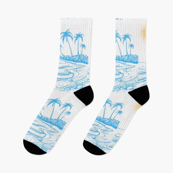 Item preview, Tropical Beach Line Art | Palm Tree and Ocean Illustration ,Colorful FUN Letters on Clothesline | Playful Typography ,Colorful Fruits of Fun designed and sold by Happyfreedom.