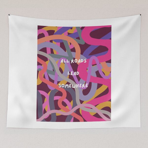 Item preview, All roads lead somewhere - inspirational, progress-forward design designed and sold by StudyPuff.