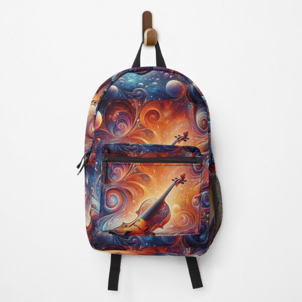 Item preview, Spectacular Colorful Space Violin Pattern designed and sold by DigiDreamyArt.
