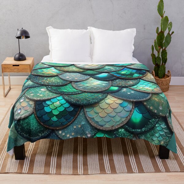 Item preview, Green Scales Mermaid Print designed and sold by SeaStarMermaids.