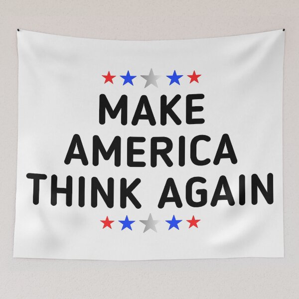 Item preview, Make America Think Again, Politics, Education  designed and sold by Teetreasure2.
