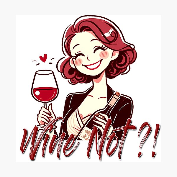 Item preview, Wine Not!? designed and sold by Black Sands Art.