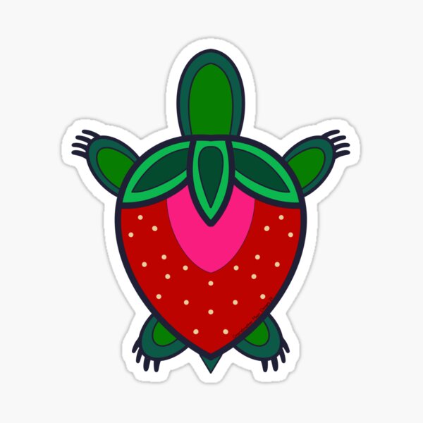 Item preview, Tortue Ojibwe avec motif coquille de fraise designed and sold by Caitlin  Wanic.