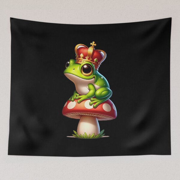 Item preview, KING FROG SIT ON MUSHROOM designed and sold by GrowDrak.