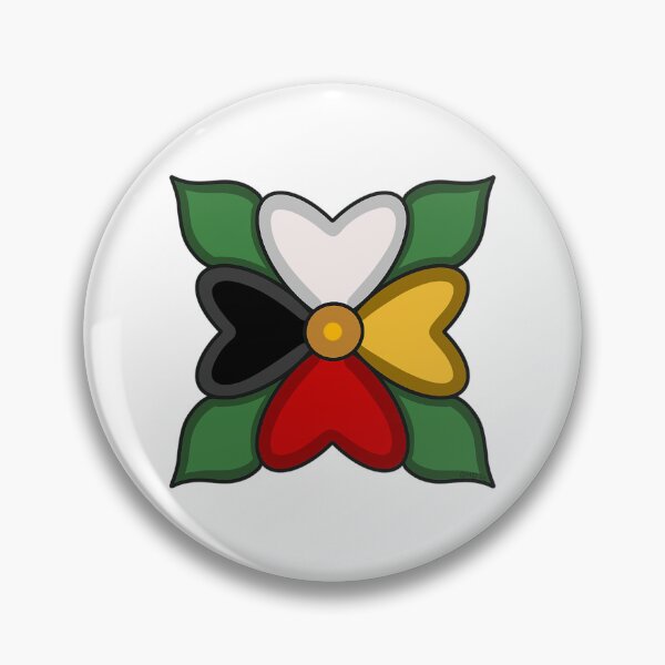 Artikelvorschau, Anishinaabe Vier Richtungen Blumendesign entworfen und verkauft von Caitlin Wanic.