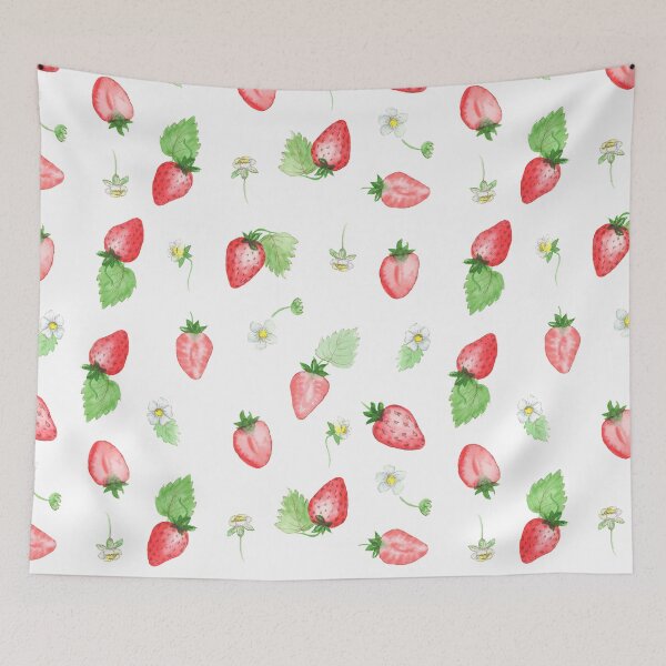 Item preview, Watercolour Strawberry Pattern designed and sold by Theodora Gould.