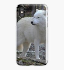 Arctic Wolf on the alert. iPhone Case