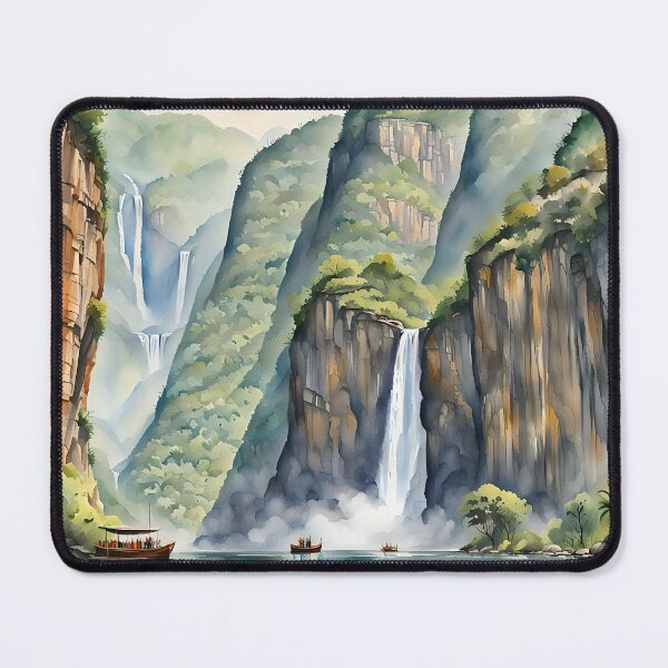 Sumidero Canyon, Chiapas, Mexico - Watercolour style Mouse Pad