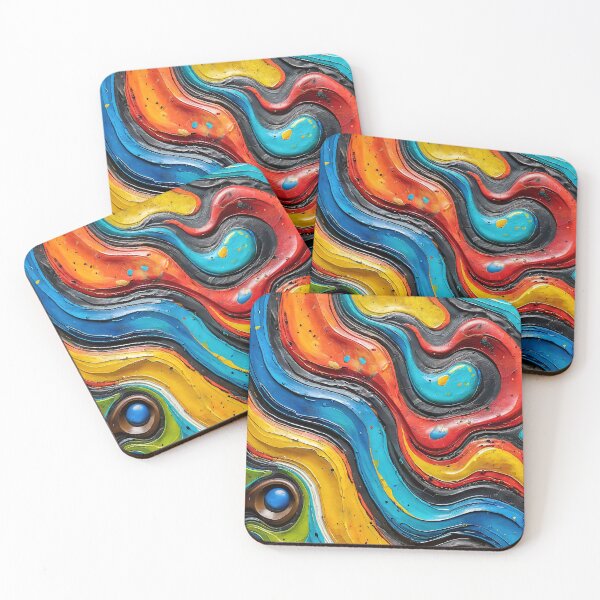 Item preview, Abstract artwork with rich paint colors designed and sold by Diana Voicu.