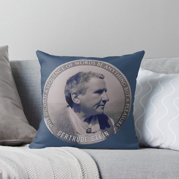 Item preview, Gertrude Stein quote on writing: Why should a sequence of words be anything but a pleasure? designed and sold by artbleed.