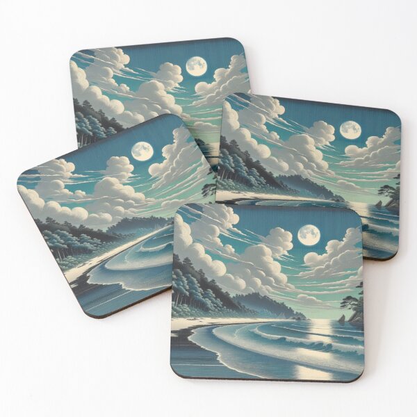 Item preview, Night Visions - A Contemporary Ukiyo-e Nature Landscape designed and sold by Kijiermono.