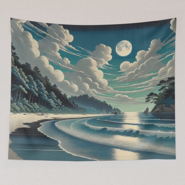 Item preview, Night Visions - A Contemporary Ukiyo-e Nature Landscape designed and sold by Kijiermono.