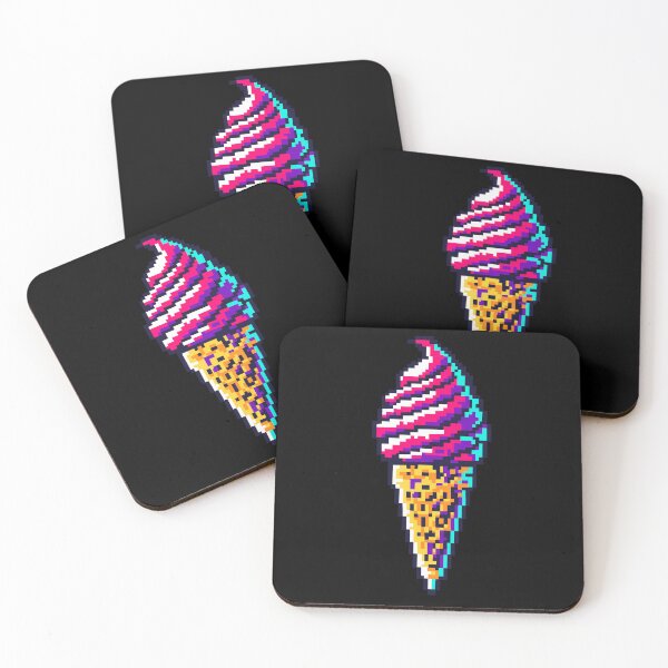 Item preview, Pixel Pink Ice Cream Cone  designed and sold by wildjellybeans.