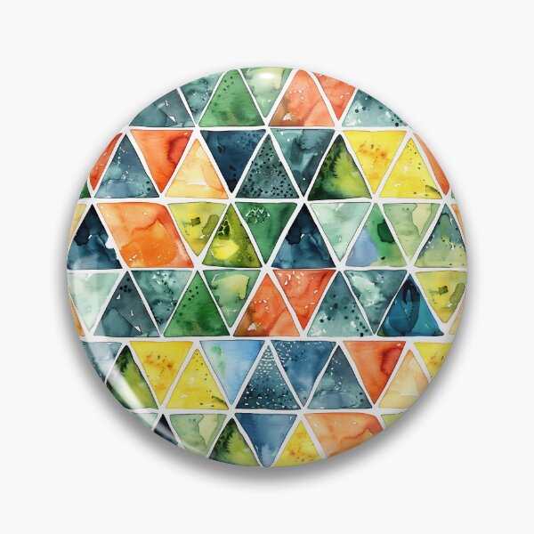 Item preview, Watercolor Triangles Mosaic designed and sold by Vikycialp.